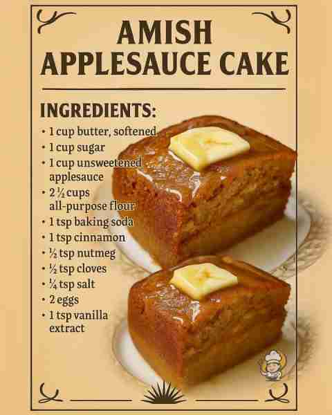 Amish Applesauce Cake 🍎 My sister took one bite and begged for the recipe—it’s THAT good! 😍 📌 You...