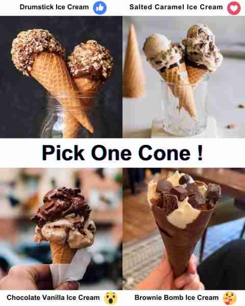 Chocolate Vanilla Ice Cream 🍫🍦 Drumstick Ice Cream 🍦 A classic treat featuring a crunchy waffle c...
