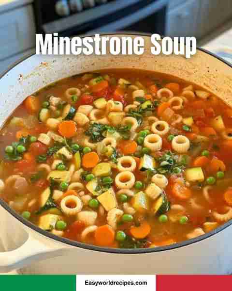 🥕 Minestrone Soup 🇮🇹🍲 Hearty, veggie-packed, and soul-warming—this classic is a bowl of comfort....