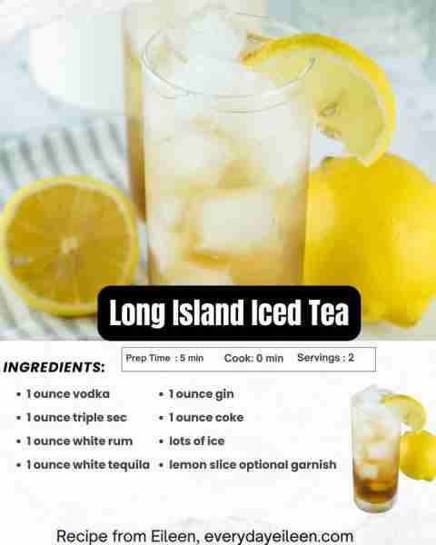 Long Island Iced Tea! Recipe link in comments