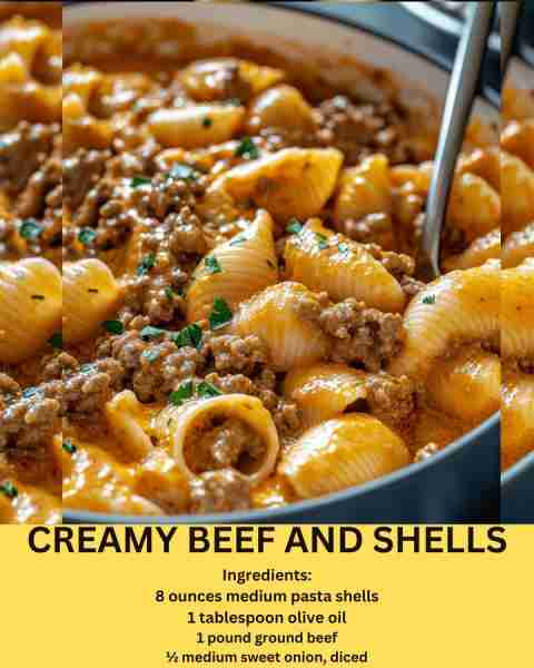 Creamy Beef and Shells "Made this on a whim, and wow—instant favorite! The perfect balance of creamy...