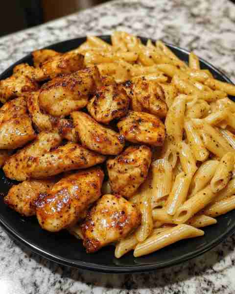 Creamy Cajun Chicken Penne with Garlic Butter Sauce Ingredients: 2 boneless, skinless chicken breast...