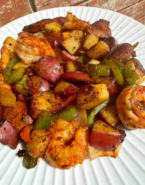 Shrimp & sausage potatoes 🔥🤤