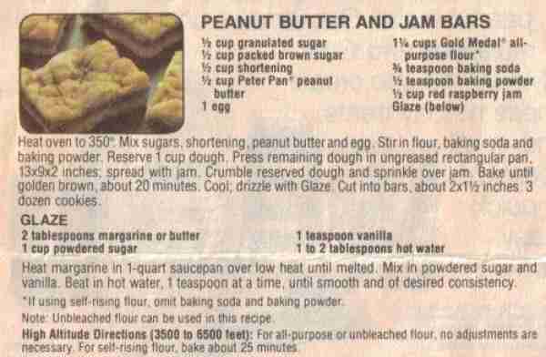 What's your favorite PB&J combo? This recipe calls for raspberry jam, but you can use any flavor tha...