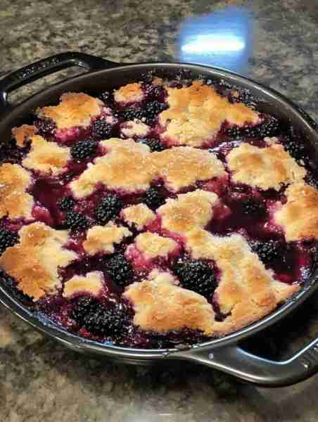 Homemade Blackberry Cobbler Ingredients: 2 1/2 C Fresh blackberries, washed 1 C Sugar 1 C Flour 2 t...