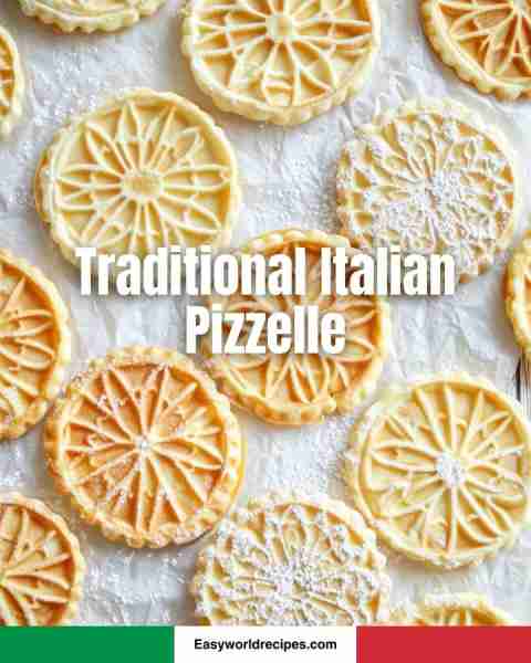 🧇 Traditional Italian Pizzelle 🇮🇹❄️ Light and crisp waffle cookies dusted with sugar—classic for ho...