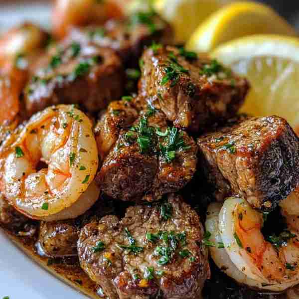 🔥 Savory Steak Bites and Shrimp – Surf & Turf Perfection in One Pan! 🥩🦐🔥 Juicy steak. Plump shri...