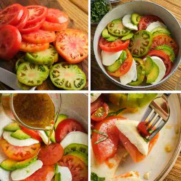 This easy Tomato and Avocado Salad is the perfect summer recipe! Juicy heirloom tomatoes, creamy avo...