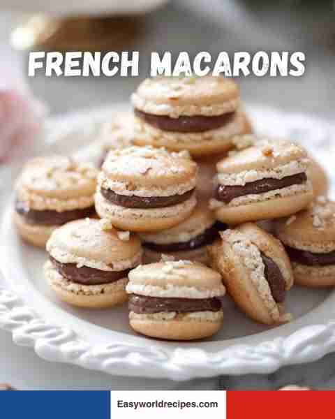 🍬 French Macarons Crisp shells with creamy ganache filling 🇫🇷🌈🍫 recipe in the сo.м.м.e.n.t.s ⬇