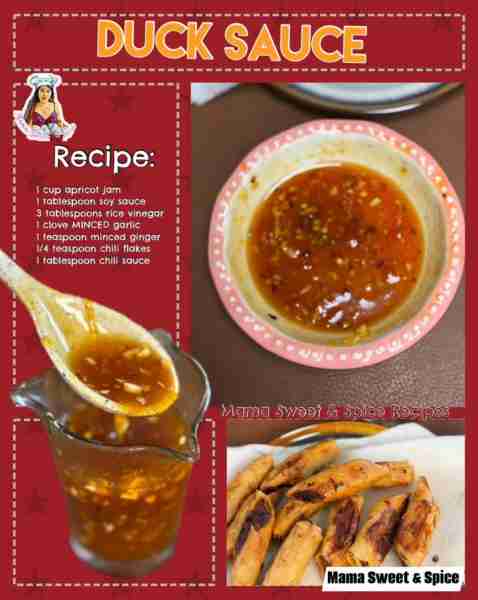 Homemade Duck Sauce Sweet and tangy sauce that is great for egg rolls, fried chicken, nuggets, sprin...