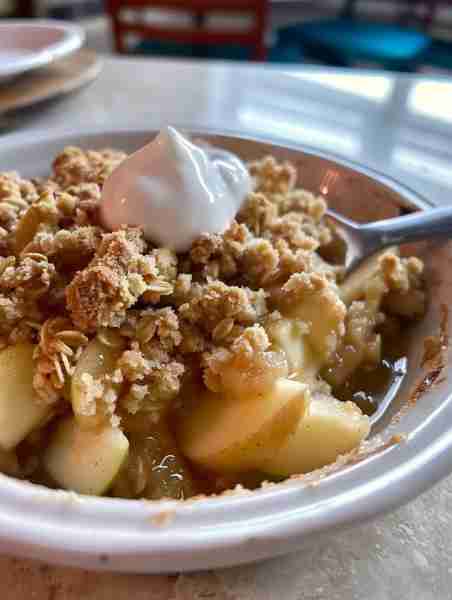 Apple Crisp Ingredients 10 cups all-purpose apples, peeled, cored and sliced 1 cup white sugar 1 tab...
