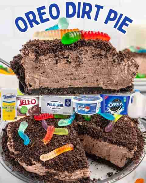 This no bake Dirt Pie is even better than mom used to make! Oreo cookie crust piled high with a crea...