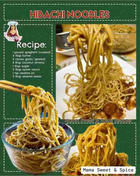 Love this Hibachi Noodles Recipe ❤️ Here’s the complete recipe: 1 pound spaghetti (cooked according...