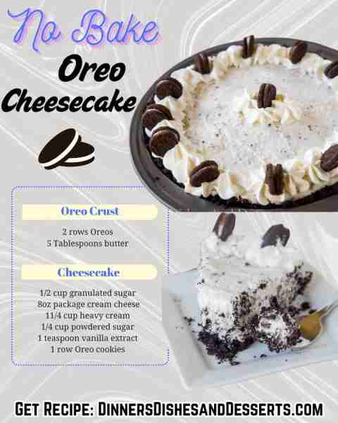 Cookies and cream is such a great flavor combo, and this no bake cheesecake will sure to be a hit as...