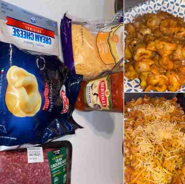 I didn’t have mozzarella but this was sooo good *cook the meat (add cream cheese after meats browned...