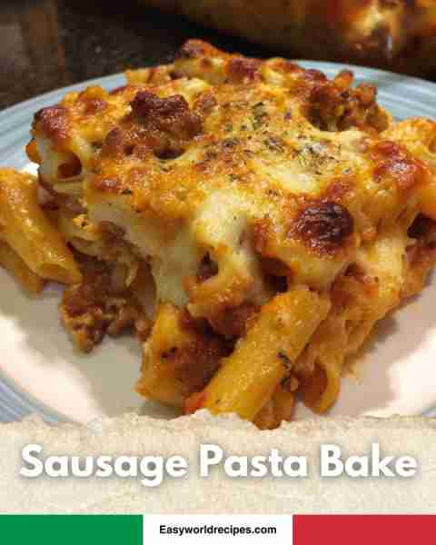 🍖 Sausage Pasta Bake Cheesy, hearty & baked golden. Perfect weeknight dinner. You’ll need: – Pasta...