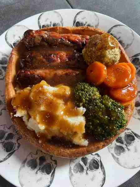 Sausage dinner in a Yorkshire by Amy W
