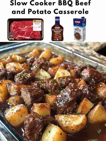 🍖 Slow Cooker BBQ Beef & Potato Casserole Prep Time: 15 minutes Cook Time: 4–5 hours on HIGH or 6–7...