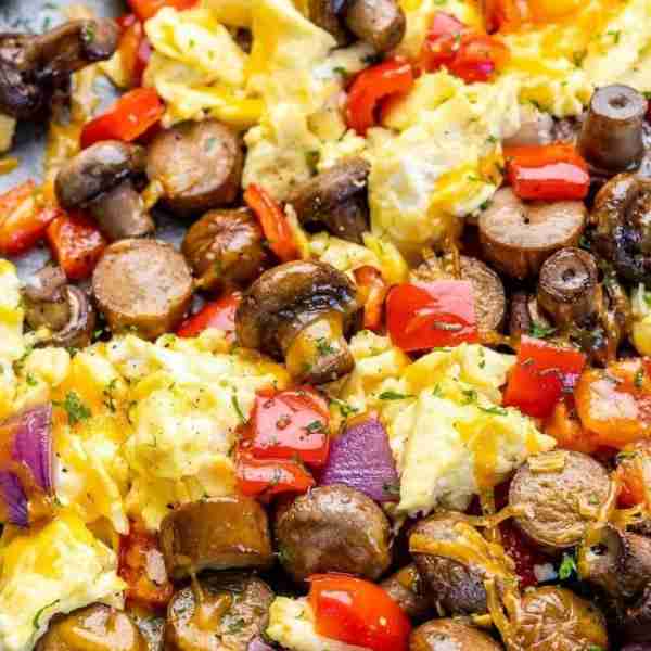 SUPER TASTY and protein-packed! Big Family-Style Breakfast Sheet Pan