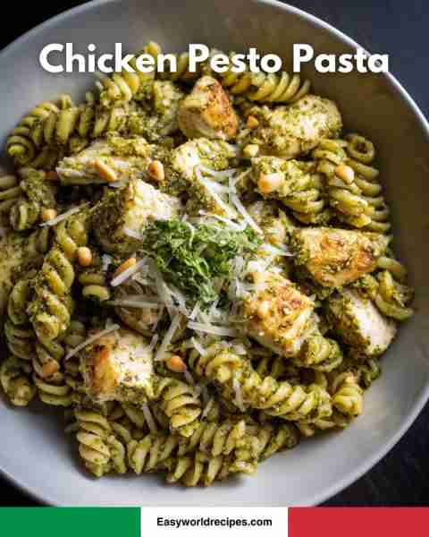 Chicken Pesto Pasta — easy recipe below 🌿🍗