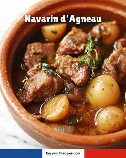 🍲🇫🇷 Navarin d’Agneau A rustic French lamb stew with spring vegetables and herbs, hearty and flavorf...