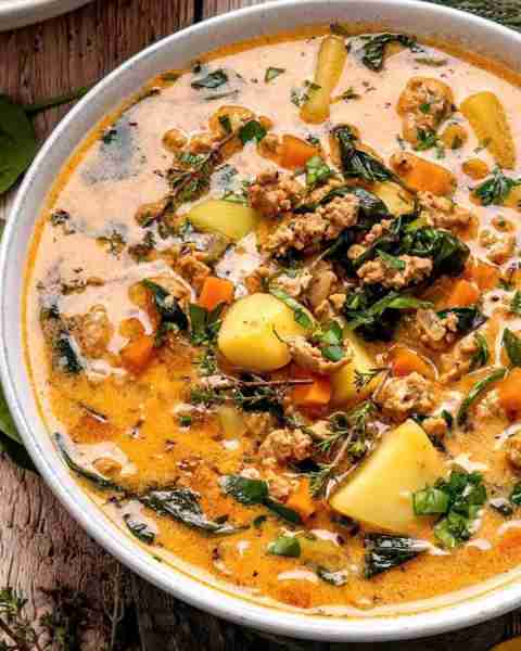 This is my most requested Soup in the Fall🍁🍂 RECIPE: https://juliasalbum.com/sausage-potato-soup/