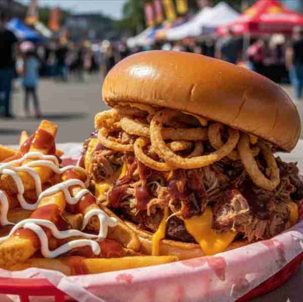 🔥 BBQ lovers, this one’s for you! Pulled pork spilling out, melted cheese dripping everywhere, and...