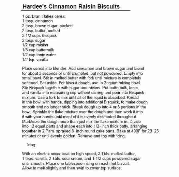 Hardee’s Cinnamon Raisin Biscuits #biscuits #bteakfast #brunch