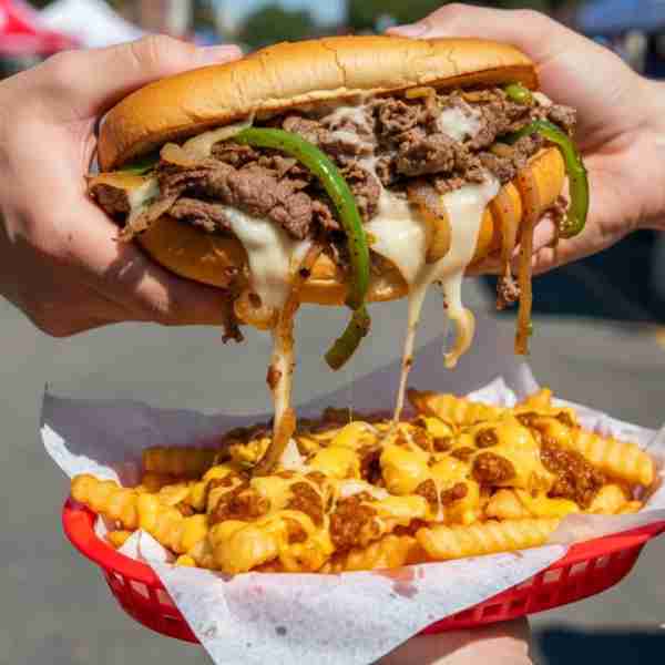 🧀💥 Philly cheesesteak like you’ve never seen before! Beef, caramelized onions, peppers & provolone...