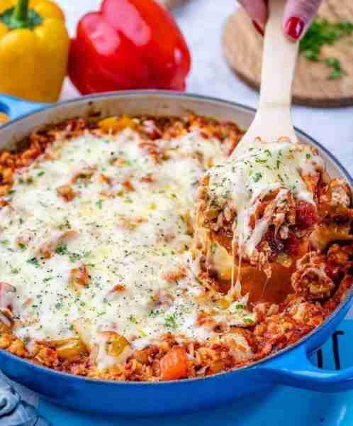 Unstuffed Bell Pepper Skillet - All the flavors of our favorite stuffed bell peppers…but way faster!...