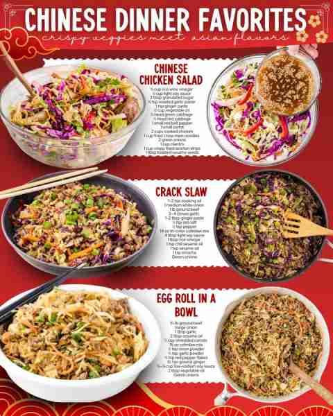 Chinese Dinner Favorites = Quick, Flavor-Packed, and Totally Satisfying 🥢🍜 1️⃣ CHINESE CHICKEN SAL...