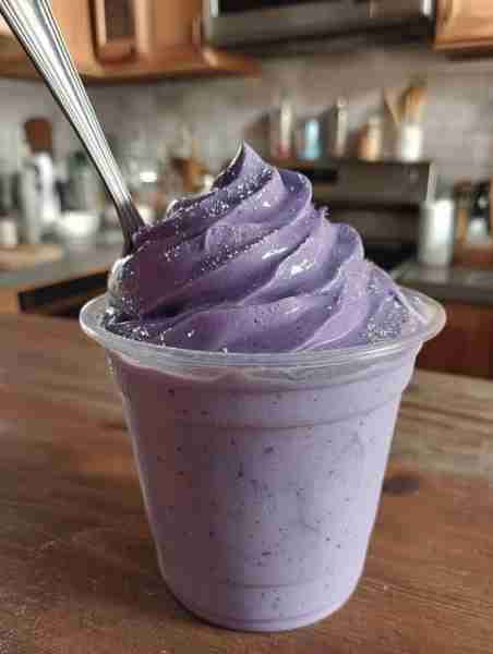 Made this Blueberry Ice Cream yesterday and it turned out amazing! 💜🍦 I blended together: 1 Vanill...