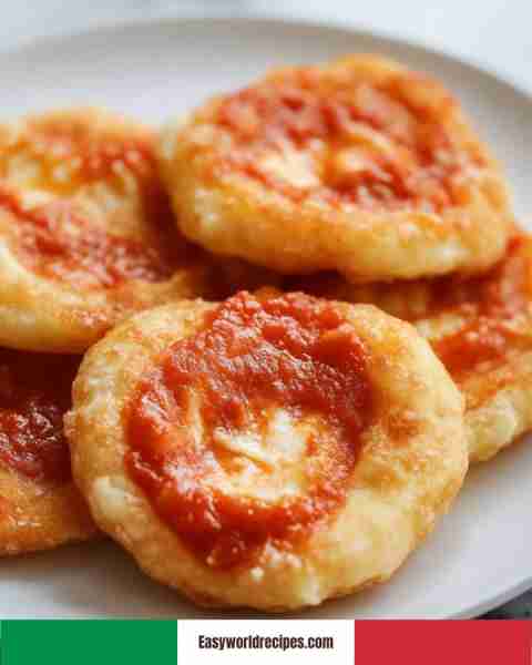 🇮🇹 Pizza Fritta (Fried Pizza) This Neapolitan street food is crispy outside and soft inside. Pizza d...