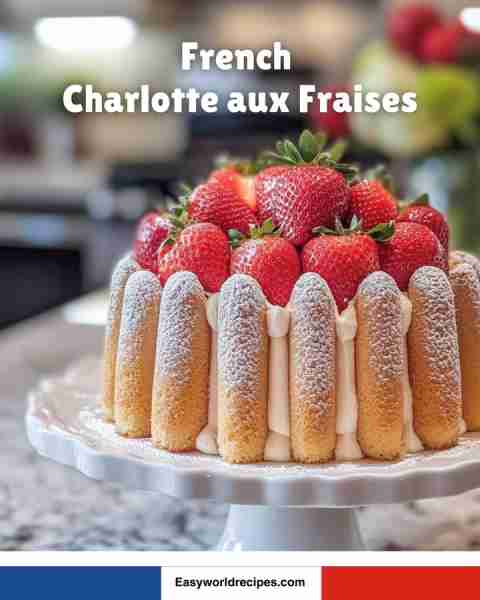 🍓🇫🇷 Charlotte aux Fraises A light and fruity dessert made with ladyfingers, fresh strawberries, and...