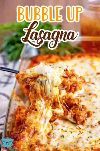 Bubble Up Lasagna recipe uses biscuits, pasta sauce, Italian sausage and gooey melted cheese to make...