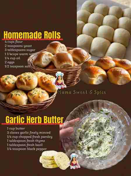 Delicious Homemade Dinner Rolls Ingredients: 4 cups all purpose flour or bread flour 2 teaspoons yea...
