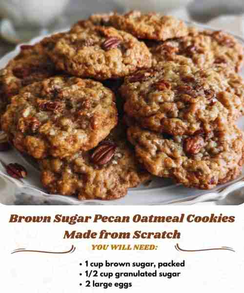 Brown Sugar Pecan Oatmeal Cookies Made from Scratch There's something heartwarming about the smell o...