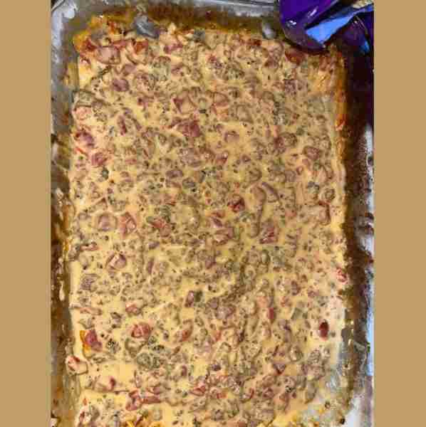This is one of my favorite dips. 1 can of mild Rotel. 1 can of hot Rotel. 1 small block (or half of...