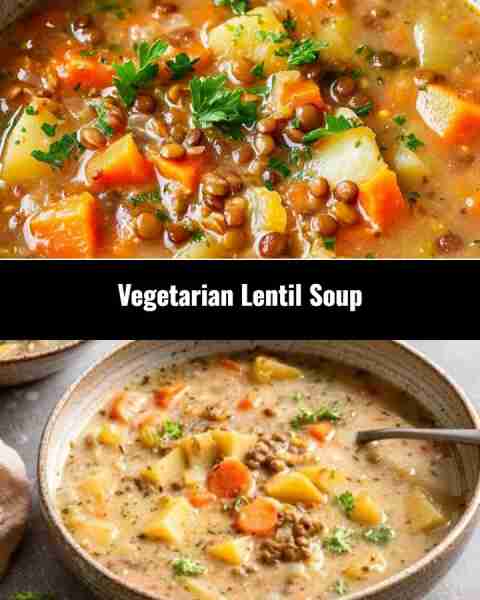 Cozy up with this hearty Vegetarian Lentil Soup packed with flavor and goodness. Perfect for chilly...