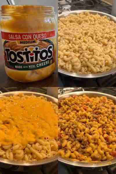Taco Macaroni & Cheese With Queso Ingredients 16 ounce box of elbow macaroni - prepared according to...