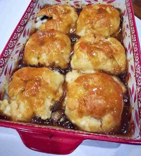 "The best apple dumpling you’ll ever eat. A must make every Fall! The sauce is so sticky sweet...DEL...