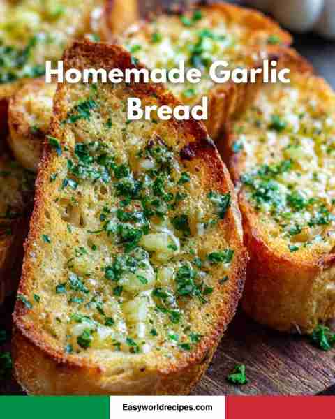 Homemade Garlic Bread — get the easy recipe below 🥖🧄👇