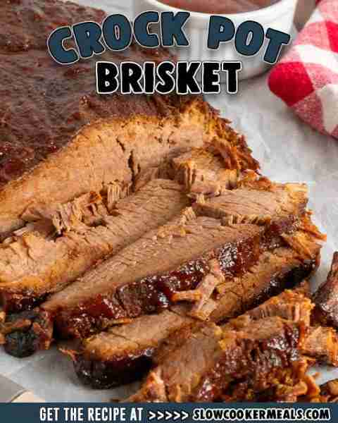 Enjoy the ultimate tender and flavorful Slow Cooker Brisket! A savory dry rub and BBQ glaze create t...
