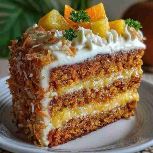 🥕🍍 Hawaiian and pineapple hawaian cake A tropical bite, wet and full of flavor! Soft carrot layers...
