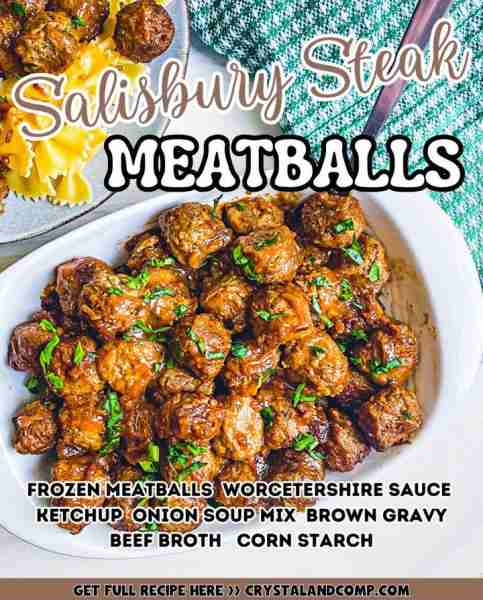 ❤️ SALISBURY STEAK MEATBALLS A fast dinner idea! RECIPE BELOW