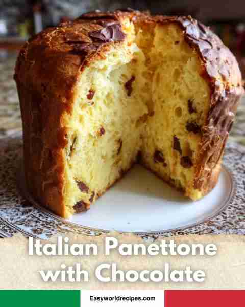 🍞 Italian Panettone with Chocolate Fluffy Christmas bread studded with chocolate chunks. What you n...