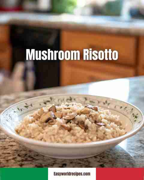 🇮🇹 Mushroom Risotto Creamy and flavorful, mushroom risotto is made with arborio rice, sautéed mushro...