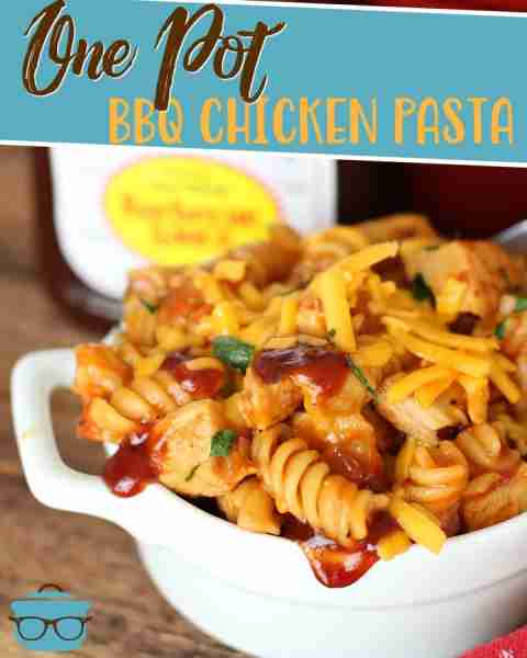 One Pot BBQ Chicken Pasta has so much flavor but is so easy to make! Rotini pasta, chicken breasts,...