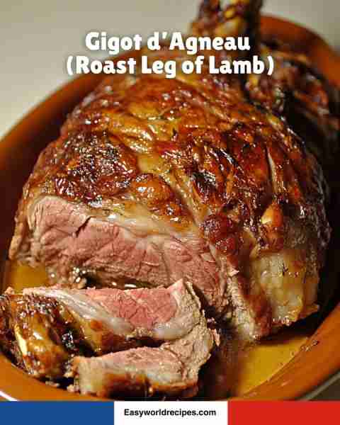 🍖🇫🇷 Gigot d’Agneau (Roast Leg of Lamb) A French Sunday classic: succulent roasted lamb, seasoned wi...