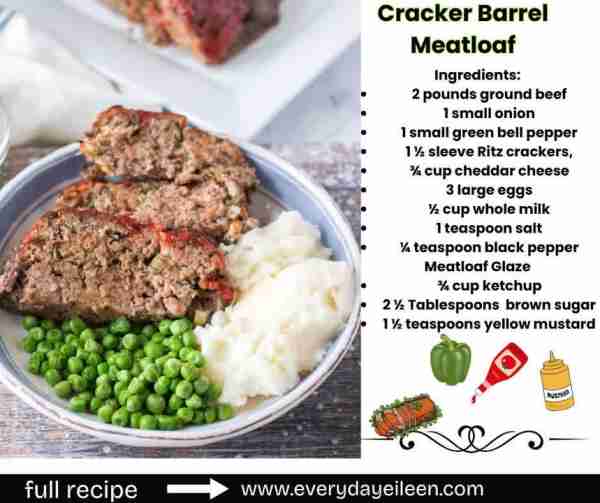 Everyone loves this Copycat Cracker Barrel Meatloaf. Easy and pure comfort! Recipe link in comments.